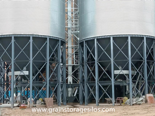 Мукомольный завод 4 бункерных бункера 500 т для хранения пшеницы