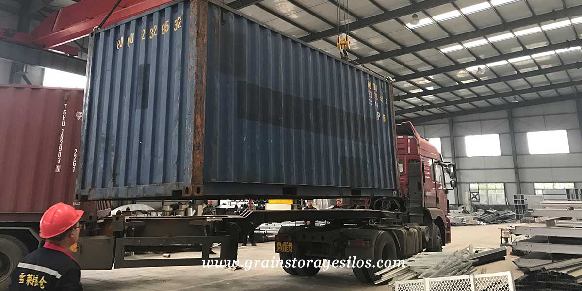 steel rice bin was shipped to south korea