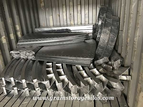 steel rice silo was shipped to south korea